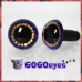 1 Pair Purple and Gold Hand Painted Safety Eyes Plastic eyes